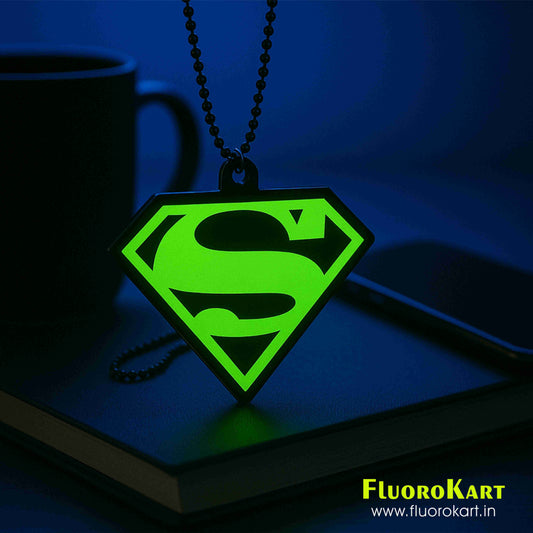 Superman Logo – Fluorescent Car Mirror Hanging Charm