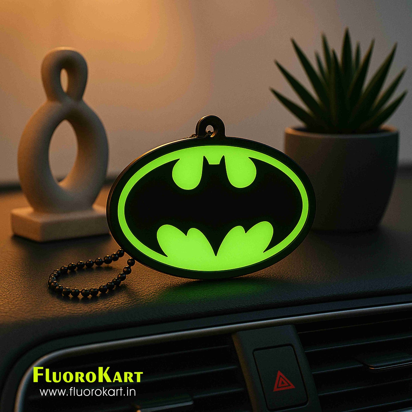 Batman Logo – Fluorescent Car Mirror Hanging Charm