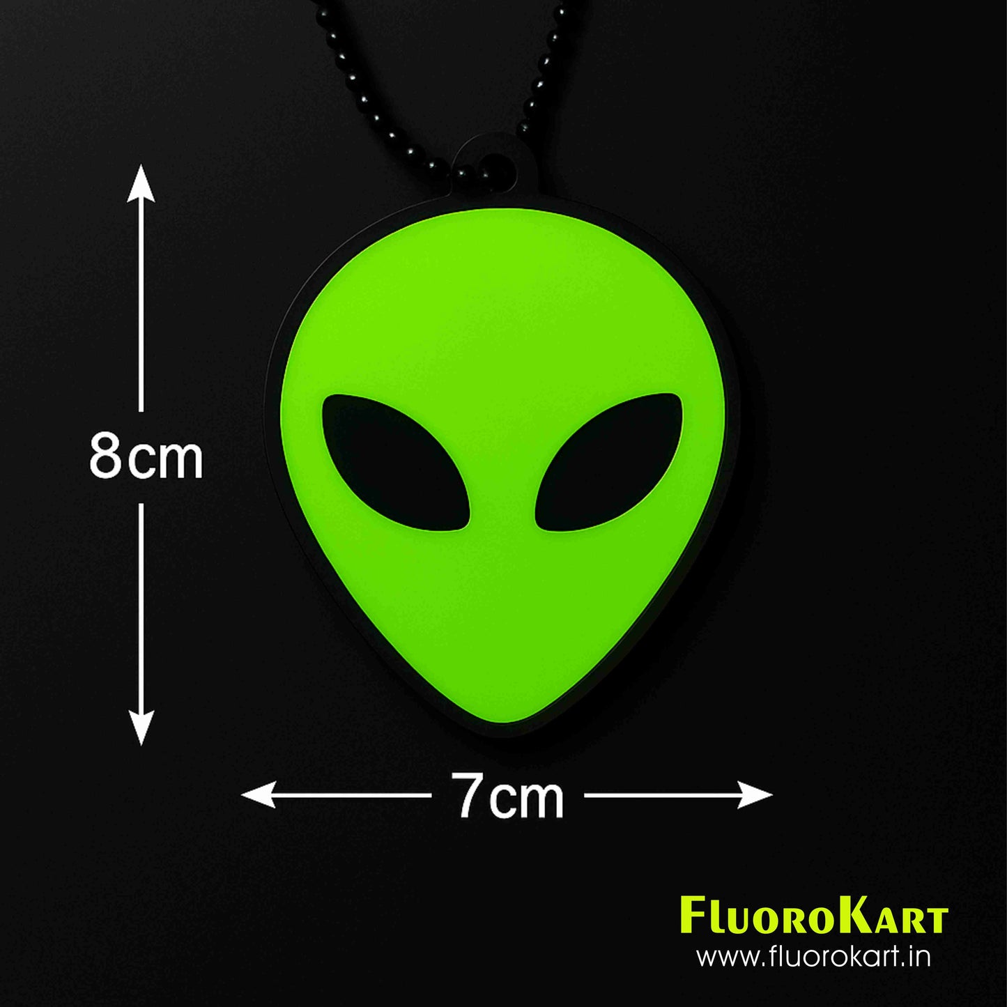 Alien Head – Fluorescent Car Mirror Hanging Charm