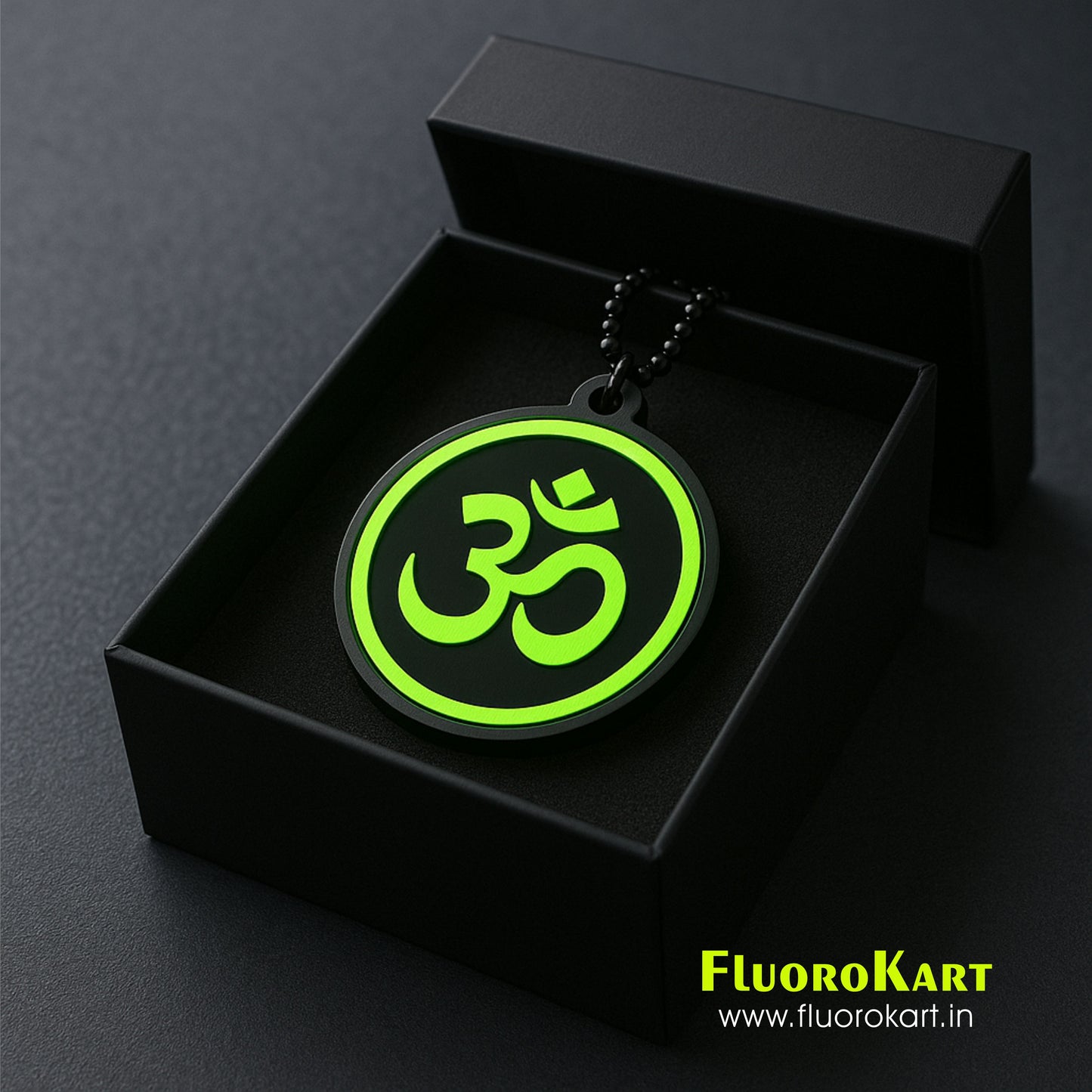 Aum Symbol – Fluorescent Car Mirror Hanging Charm