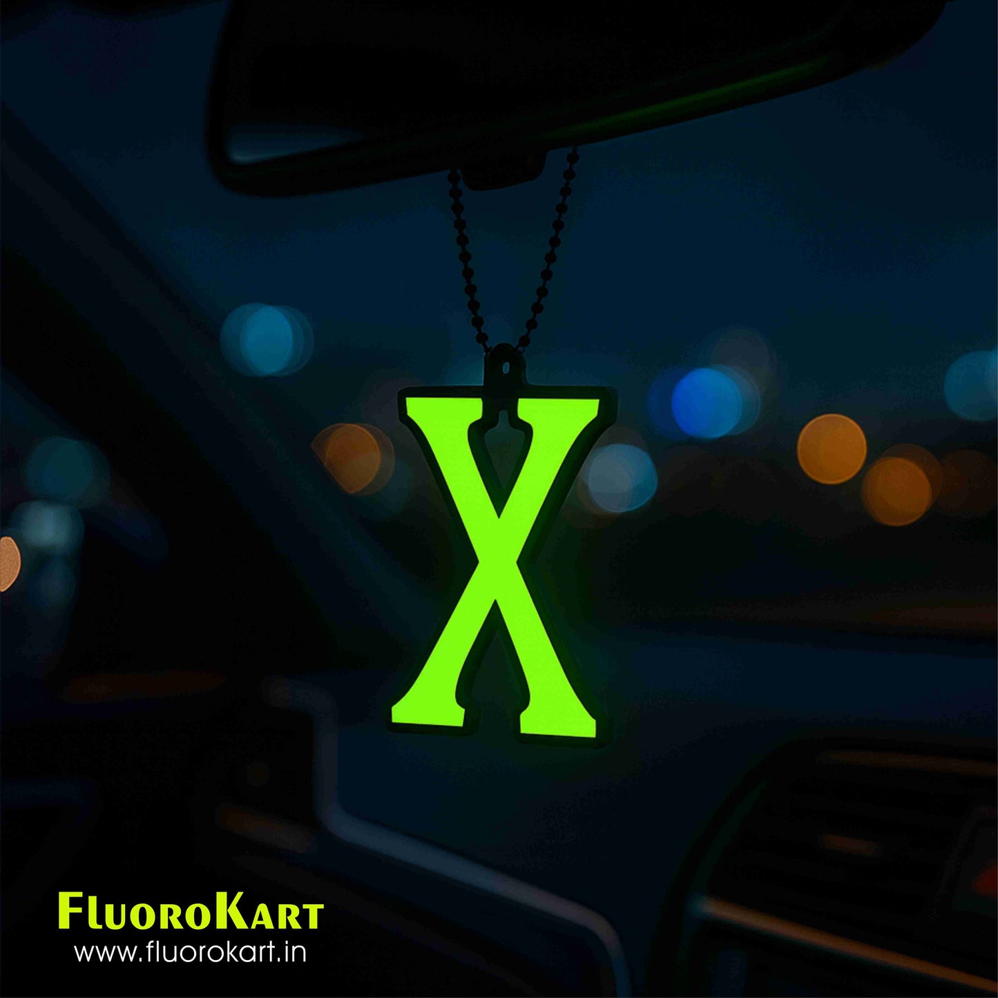 X Symbol – Fluorescent Car Mirror Hanging Charm