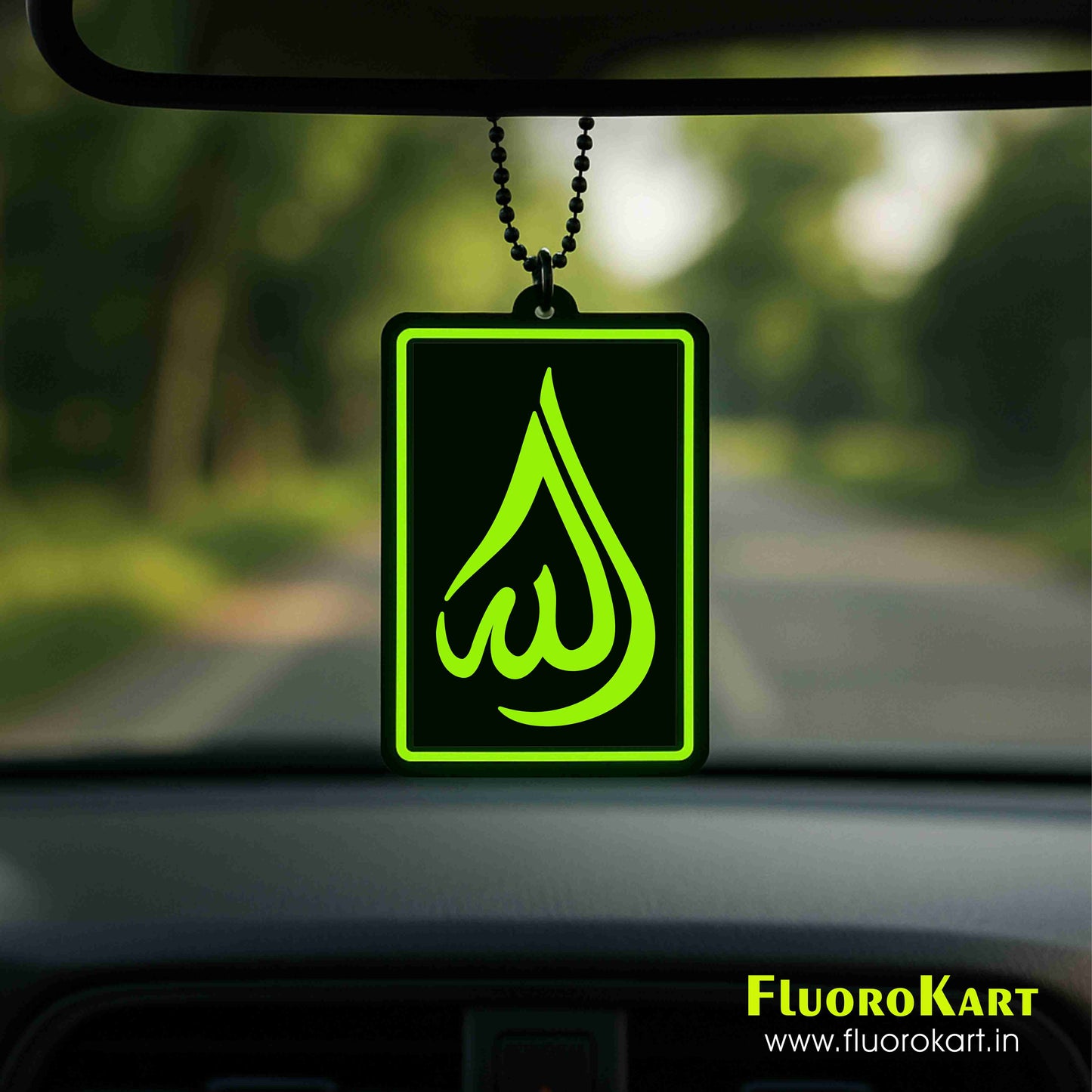 Allah Symbol – Fluorescent Car Mirror Hanging Charm