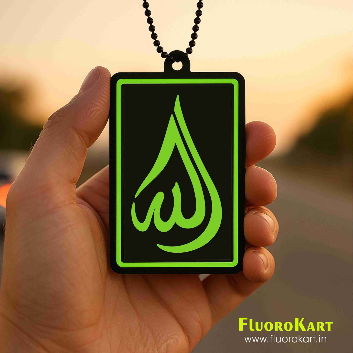 Allah Symbol – Fluorescent Car Mirror Hanging Charm