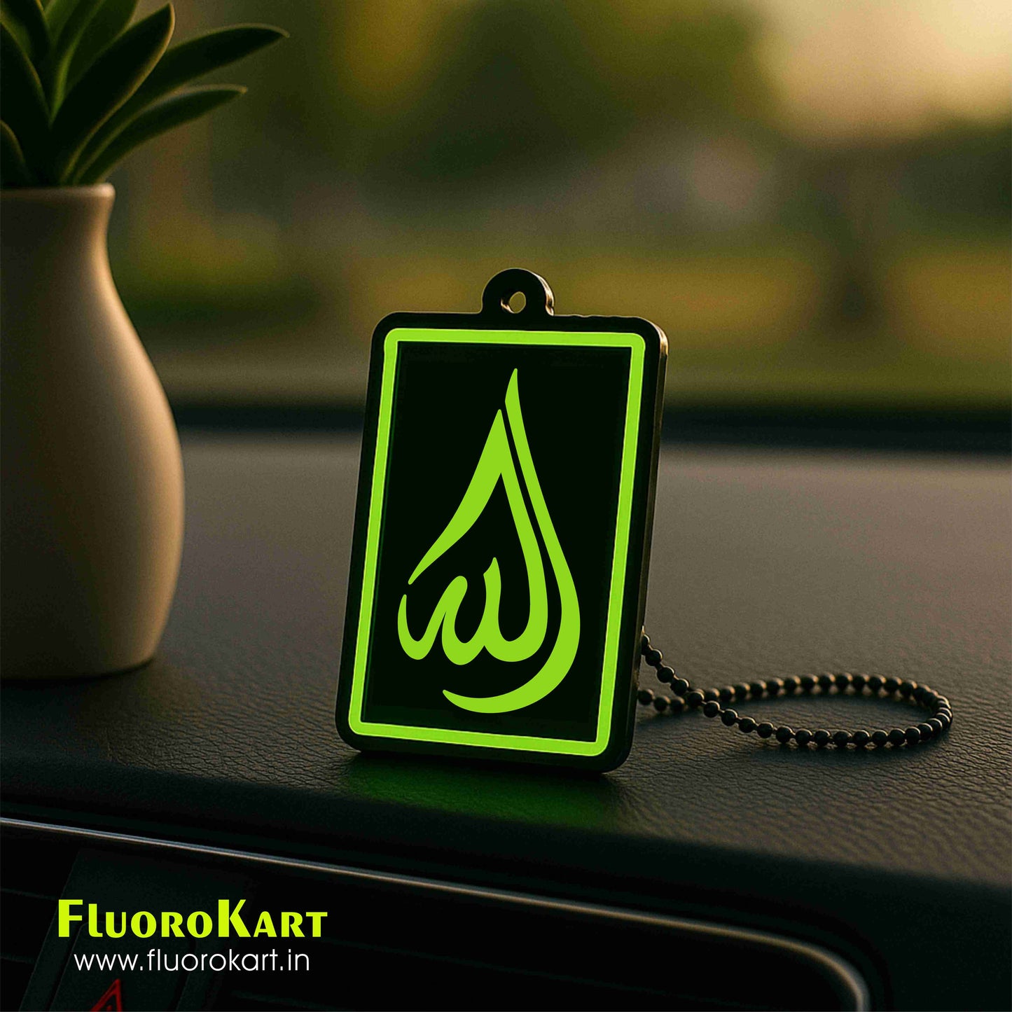 Allah Symbol – Fluorescent Car Mirror Hanging Charm