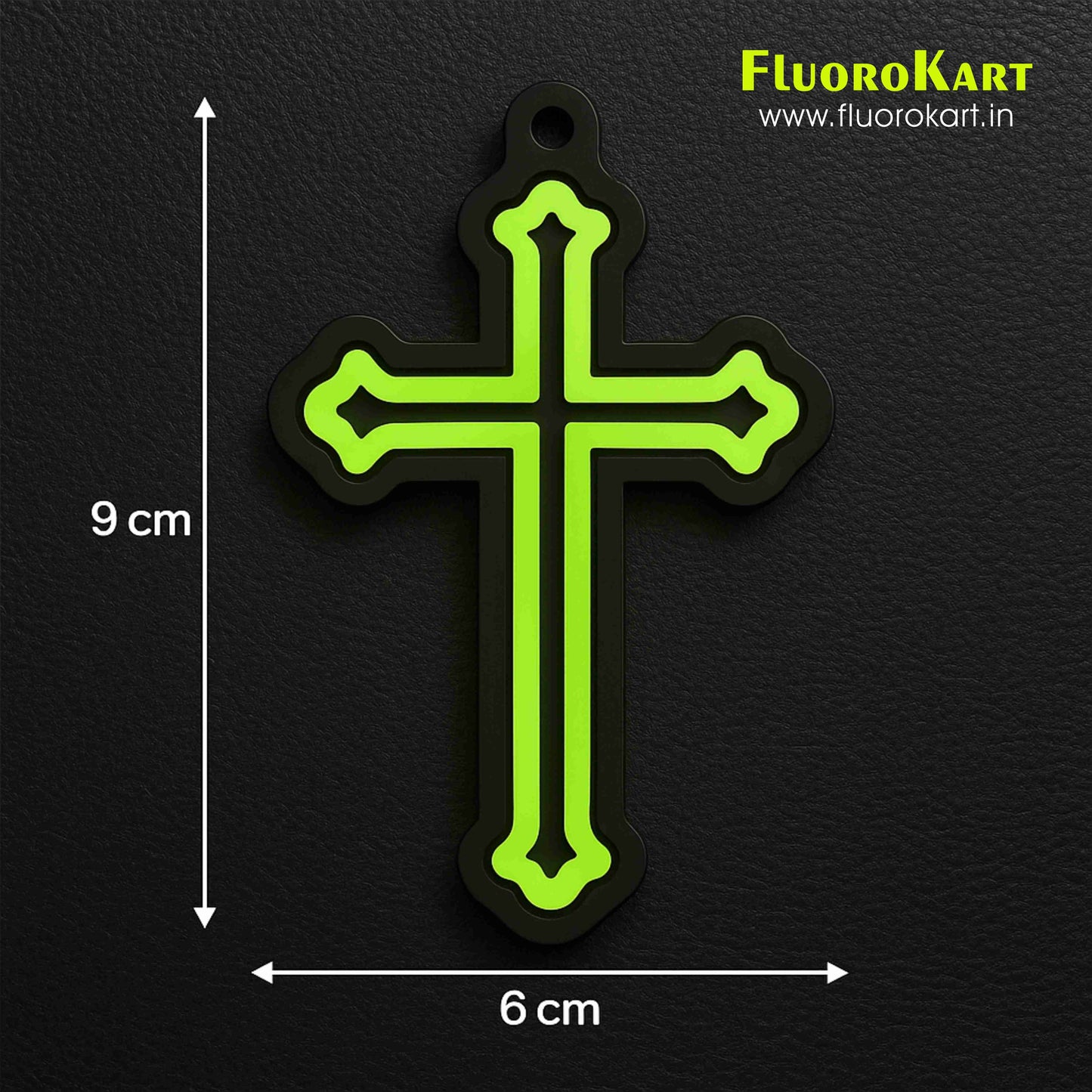 Cross Symbol – Fluorescent Car Mirror Hanging Charm