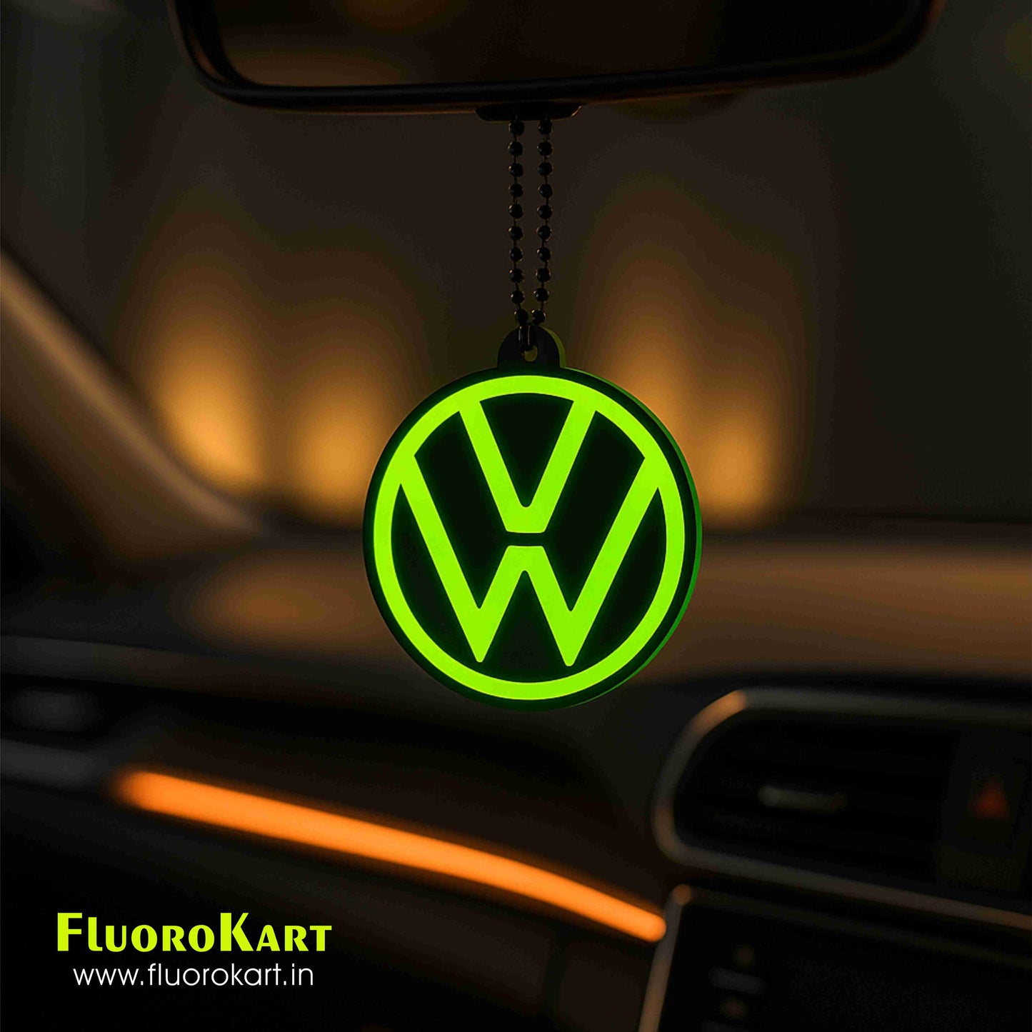Volkswagen Logo – Fluorescent Car Mirror Hanging Charm