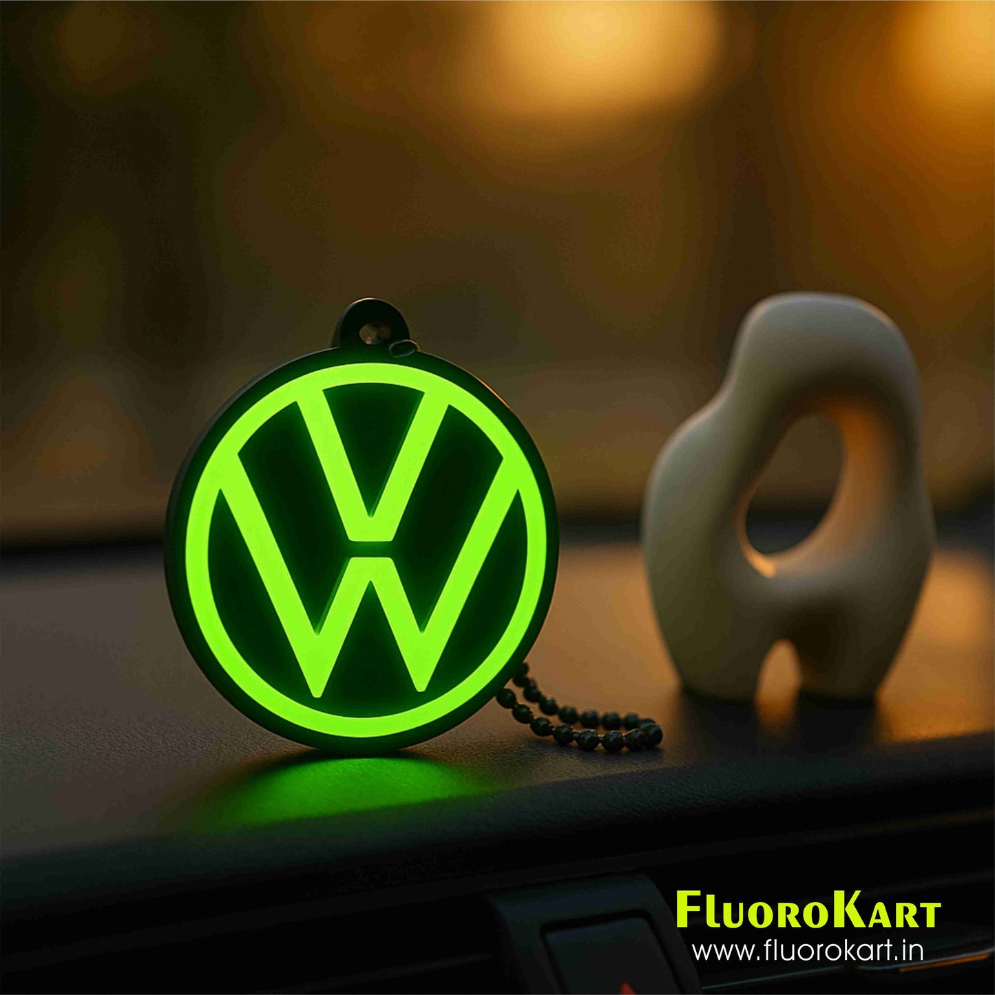 Volkswagen Logo – Fluorescent Car Mirror Hanging Charm
