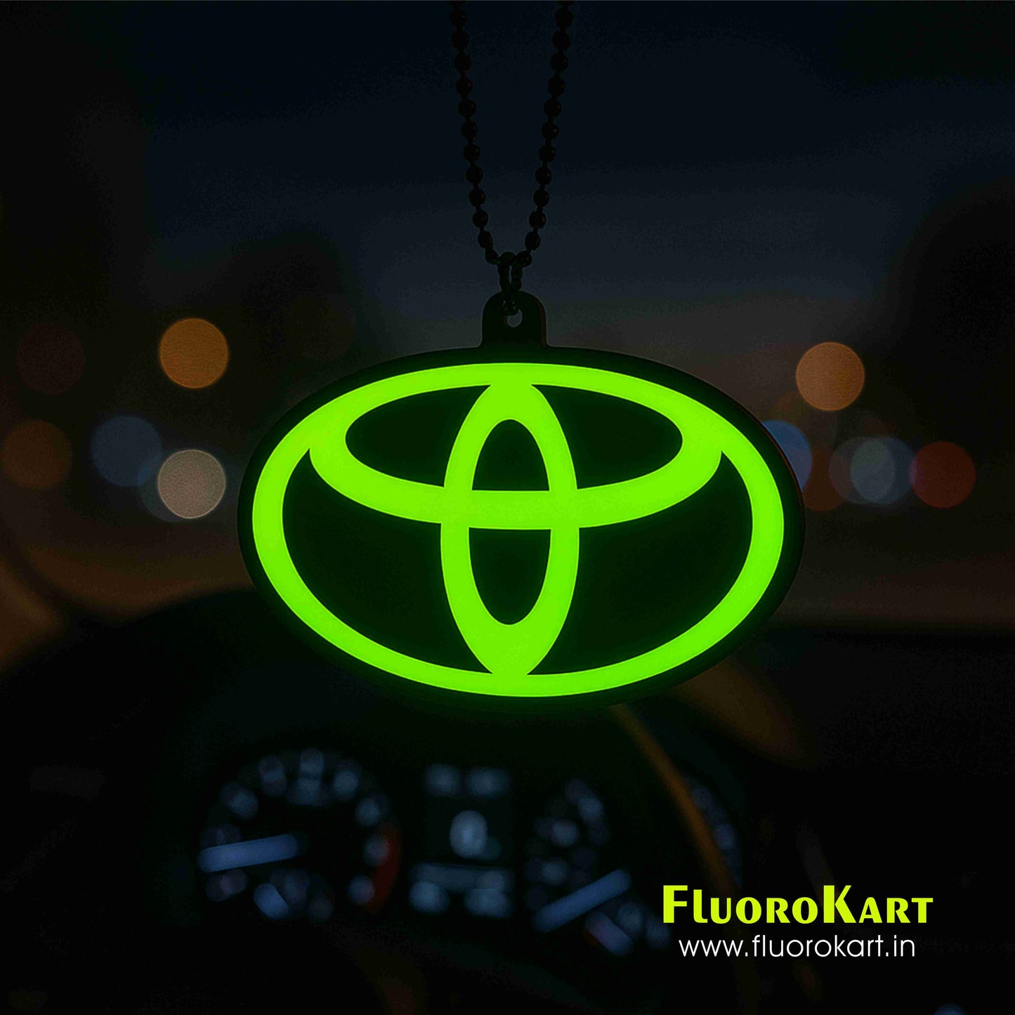 Toyota Logo – Fluorescent Car Mirror Hanging Charm