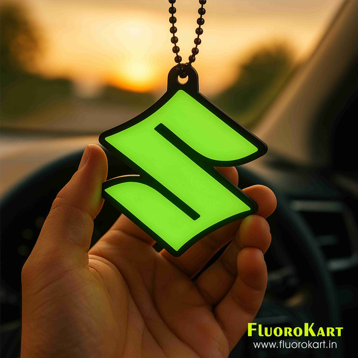 Suzuki Logo – Fluorescent Car Mirror Hanging Charm