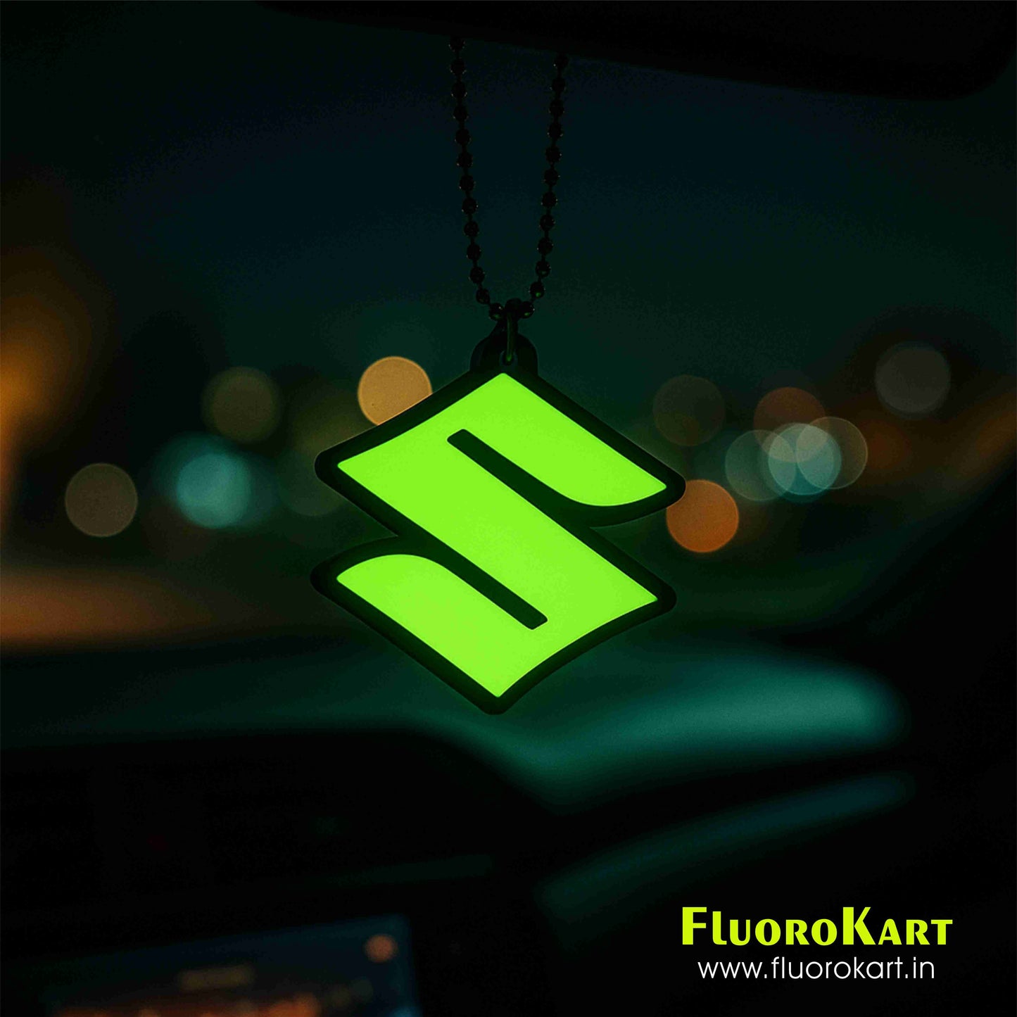 Suzuki Logo – Fluorescent Car Mirror Hanging Charm
